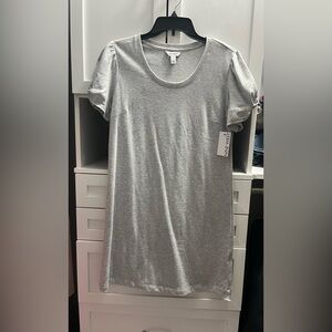Nine West Gray Relaxed Short Sleeve Tee